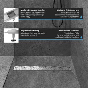 Aquamarin Perforált zuhany padlólefolyó 90 cm