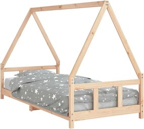 vidaXL tömör fenyőfa gyerekágykeret 90 x 200 cm