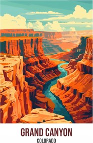 Poszter 39,5x55cm Grand Canyon, Colorado