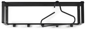 Fekete fém fali fogas polccal Rex – Spinder Design