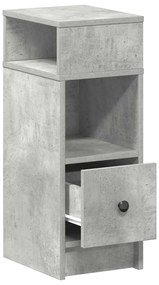 2 db betonszürke éjjeliszekrény fiókkal 25 x 31 x 66 cm