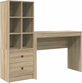 vidaXL Asztal fiókkal 2 pcs Sonoma tölgy