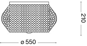 Ideal Lux - Kristály mennyezeti lámpa PASHA 10xE14/40W/230V átm. 55 króm