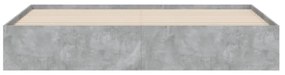 betonszürke szerelt fa ágykeret fiókokkal 160 x 200 cm