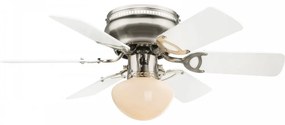 GLOBO-0307W UGO matt króm ventilátoros mennyezet lámpa 1X60W E27 ↕280mm Ø760mm