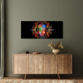 Kép - Buddha mellszobra neon színekben (120x50 cm)