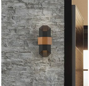 Quoizel QZ-CHASM-M-BKW - LED Kültéri lámpa CHASM 2xLED/5,5W/230V IP44