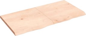 vidaXL kezeletlen tömör fa fürdőszobai pult 120x60x(2-4) cm