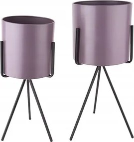 Fém takaró szett, erkély dekorációs virágtartó lila Pedestal XL XX