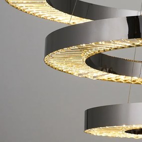 LED csillár kábelen JESI LED/99W/230V 3000K átm. 100 cm ezüst