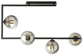 Csillár rúdon SOMA 4xE14/10W/230V fekete/szürke