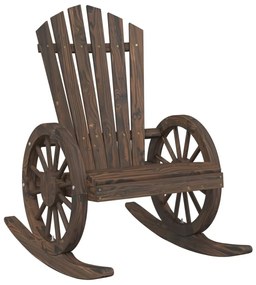 2 db tömör fenyőfa Adirondack hintaszék