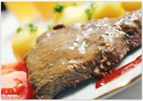 Poszterek 100x70 Steak zöldségekkel