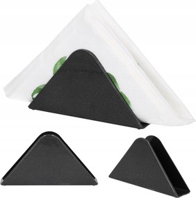 Fekete szalvétatartó Szalvétatartó törlőkendő műanyag tartály Tömör