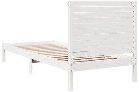 fehér tömör fa extra hosszú ágykeret matrac nélkül 90 x 220 cm