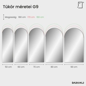 Atipikus tükör LED világítással G9