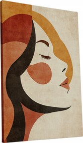 Vászonkép Retro Nő a 70-es évek stílusában otthon nappali 60x90