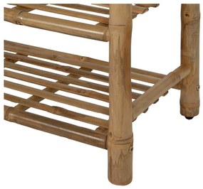 Natúr színű bambusz előszoba bútor 70x175x32 cm Manali – Ixia