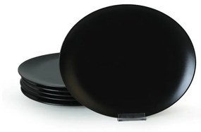 Fekete kerámia tányér készlet 6 db-os ø 32 cm – Hermia