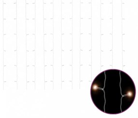 8 funkciós meleg fehér LED-es fényfüggöny 300 LED 3 x 3 m