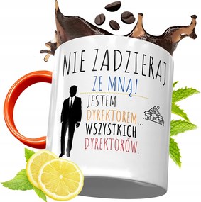 Narancssárga Bögre Igazgatónak Ajándék fényképes nyomtatással
