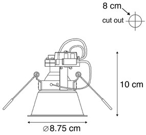 Okos süllyesztett spotlámpa fehér, WiFi-vel, GU10 állítható - Alloy