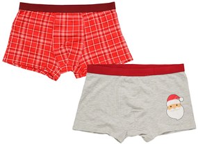 Férfi boxeralsó 2 db RETRO CHRISTMAS piros/szürke - különböző méretekben Méret: M