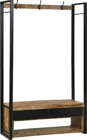 vidaXL Ruhafogó fiókkal Barna 110 x 40 x 179 cm Tömör mangófa