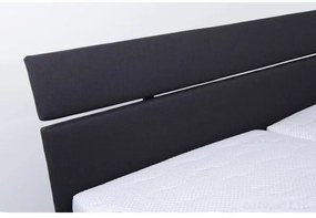 Kárpitozott ágy ágyneműtartóval, matrac nélkül ALIS 160x200 cm antracit