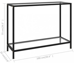 átlátszó edzett üveg tálalóasztal 100 x 35 x 75 cm