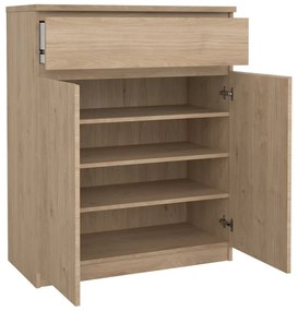 Natúr színű komód tölgyfa dekorral 80x100x40 cm Naia – Tvilum