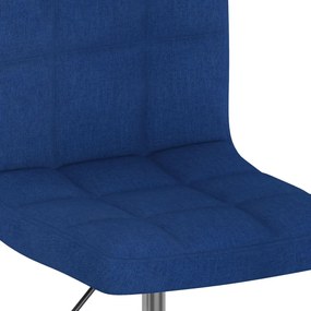 kék szövetborítású forgó étkezőszék