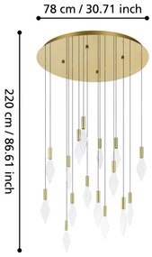 Eglo 390361 - LED Dimmelhető csillár zsinóron MIRADOR 16xLED/3,3W/230V átm. 78 cm
