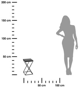 LOFT virágtartó állvány 40x24 cm fekete