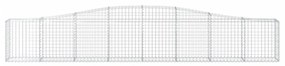 vidaXL 2 db íves horganyzott vas gabion kosár 400x30x60/80 cm