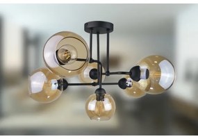 Felületre szerelhető csillár MONDE BLACK 6xE27/60W/230V