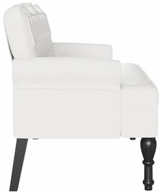 vidaXL Chesterfield Pad Fehér 119.5 x 64.5 x 75 cm Műbőr