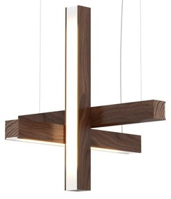 Függeszték LED40 kereszt alakú, többféle változatban - TUNTO Modell: természetes dió