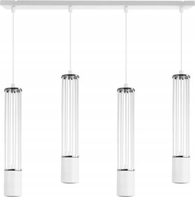 Led Mennyezeti Lámpa Lógó Díszléc Loft Fehér Cső Elegáns Króm Nappali