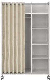 Fehér-bézs ruhásszekrény 100x160 cm Kit – Tvilum