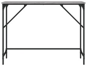 szürke sonoma színű szerelt fa tálalóasztal 100x32x75 cm