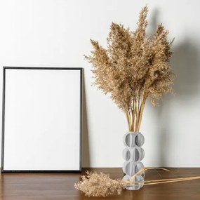 37x19 cm-es váza, gyanta, matt fehér