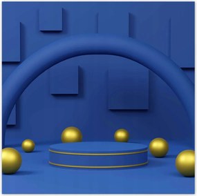 Poszterek 30x30 Classic Gold Blue Golyók