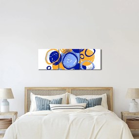 Kép - Világos motívum körökkel (órával) (90x30 cm)