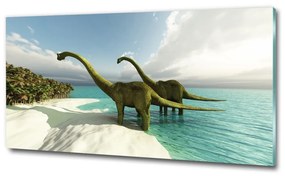 Üvegkép Dinoszauruszok a strandon osh-19541737