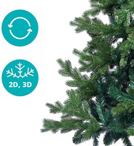 3D műfenyő fém talppal, több méretben-210 cm