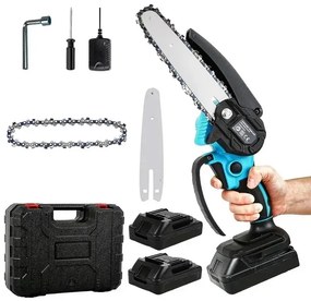 Akkus kézi 6″ mini fűrész - WORTH AIR KE24-285 + 2x akku 21 V + tartozékok + láda
