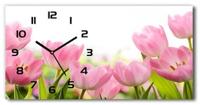 Vízszintes üvegóra Rózsaszín tulipánok pl_zsp_60x30_f_76412458