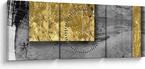Kép - Arany négyzetek N⁰2 (órával) (90x30 cm)