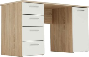 íróasztal, tölgy sonoma/fehér, EUSTACH